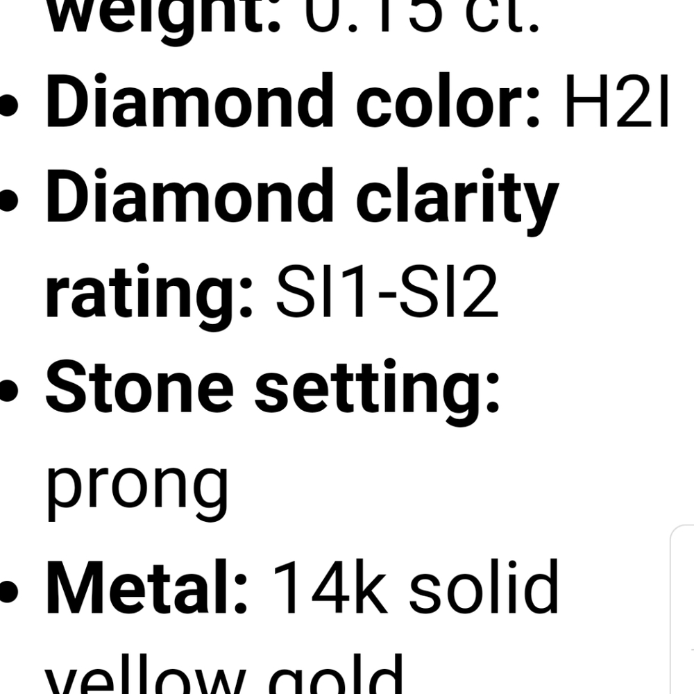 Real 14 KT gold Real diamond ring - Picture 2 of 3